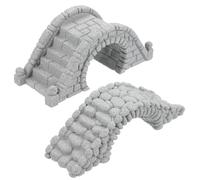DECOMELODY Lot de 2 Ponts Miniatures en Pierre pour Décor de Bonsaï et Aquarium, Maquette D'artisanat Décoratif Simulé, Ornements Paysagers pour Jardin, Accessoires de Paysage Micro,