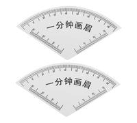 DECOMELODY Lot de 2 Règles à Sourcils en Pvc Outil de Maquillage pour Sourcils Pochoir Réutilisable Format Moyen pour Maquilleurs Professionnels et Débutants Usage Précis Maquillage