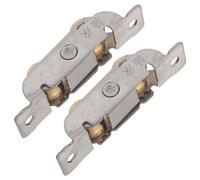 DECOMELODY Lot de 2 Roulettes pour Portes Coulissantes en Acier Inoxydable Galets Doubles à Roulement à Billes 88 Type Poulies Métalliques pour Portes Vitrées et Fenêtres Système de Rail