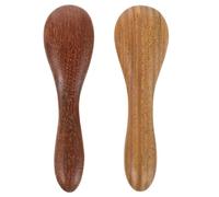 DECOMELODY Lot de 2 Spatules Cosmétiques en Bois de Santal, Applicateurs pour Masque Facial et Crème Visage, Bâtons de Massage Facial Ergonomiques pour Soins Spa et Routine Beauté