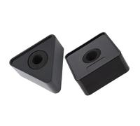 DECOMELODY Lot de 2 Supports de Microphone Logos Drapeaux Microphone Carrés et Triangulaires en Abs Légers et Portables Compatibles Plupart des Micros Usage Professionnel pour Interviews