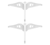 DECOMELODY Lot de 2 Supports pour Sapin de Noël Artificiel Base en Plastique Blanc 10 CM Pied de Sapin Stable et Robuste Support de Table pour Décorations Hivernales Intérieures et