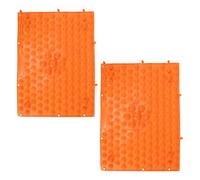 DECOMELODY Lot de 2 Tapis de Massage Antidérapants Pieds Orange Coussinets D’Acupression Portables pour Thérapie Jeux D’Extérieur Salle de Bain et Bien-être Quotidien
