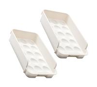 DECOMELODY Lot De 2 Tiroirs à Œufs Pour Réfrigérateur, Organiseurs Pratiques En Plastique Résistant à L’usure, Distributeurs D'œufs Ménagers Pour Rangement Optimisé à Domicile