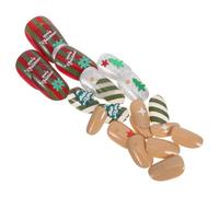 DECOMELODY Lot de 24 set de Faux Ongles Courts à Coller Forme Amande Française Manucure de Noël avec Motif Flocon Capsules Réutilisables en Plastique Résistant pour Fêtes D’Hiver et