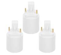 DECOMELODY Lot de 3 Adaptateurs G24D vers E27 à 2 Broches Convertisseur de Douille pour Ampoules LED Compatible Ac100-230V pour Maison Bureau et Magasin Adaptateur de Culot