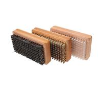 DECOMELODY Lot de 3 Brosses à Farter pour Skis et Snowboards Brosse Métallique Manuelle en Fil de Cuivre Brosse en Nylon Kit Compact pour Nettoyage et Polissage Équipement de Sports d'hiver