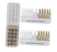 DECOMELODY Lot De 3 Brosses à Ongles En Fil De Cuivre, Nettoyant Pour Embouts D'ongles, Petite Taille Portable, Outil De Nettoyage Pour Usage Professionnel Et Personnel