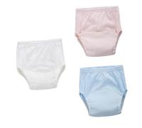 DECOMELODY Lot de 3 Culottes d'Apprentissage pour Bébé en Coton Peigné Taille Élastique Protection Anti-Fuites 3D Respirantes et Absorbantes sous-Vêtements d'Apprentissage Confortables