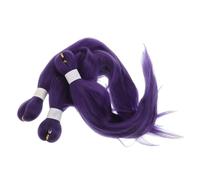DECOMELODY Lot de 3 Extensions de Tresses Violettes Pré-Étirées Cheveux Synthétiques Doux et Longs Perruques Afro Tressées Crochet pour Femmes Faciles à Tresser Style Dreadlocks