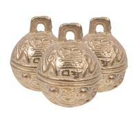 DECOMELODY Lot De 3 Pendentifs Clochettes En Cuivre 34mm Tête De Tigre, Son Mélodieux Et Portable, Accessoires Décoratifs Pour Collier, Usage Animal De Compagnie Polyvalent