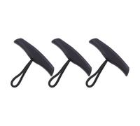DECOMELODY Lot de 3 Poignées Robustes Cordées pour Kayak et Canoë, Accessoires de Transport Bateau en Corde Noire, Poignées de Traction Résistantes pour Usage Extérieur et Plaisance Nautique