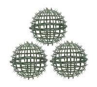 DECOMELODY Lot de 3 Supports pour Topiaires Artificiels 15 Cm, Cages en Plastique Vert pour Cadres à Fleurs, Porte-compositions Multifonctions pour Décoration Jardin, Mariage et Intérieur