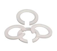 DECOMELODY Lot De 4 Adaptateurs D’abat-jour E27 Vers E14 En Pp Blanc, Bague De Compacte, Convertisseur Pour Supports De Luminaires, Usage Intérieur, Dimensions 45x29x4 Mm