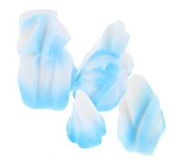 DECOMELODY Lot de 4 Figurines Mini Icebergs en Résine, Décoration de Micro-Paysages pour Aquarium et Bureau, Ornement Réaliste