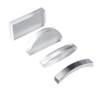 DECOMELODY Lot de 4 Lentilles en Verre Optique Éducatives Lentille Convexe Cylindrique Matériel Pédagogique de Physique Portable pour Expérience Scientifique