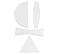 DECOMELODY Lot de 4 Lentilles Optiques en Acrylique Transparentes pour Enseignement Scientifique, Comprenant Lentille Cylindrique Convexe, Concave, Demi-cylindre et Triangulaire