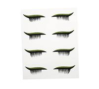 DECOMELODY Lot De 4 Paires D’autocollants Eye-liner Phosphorescents Pour Maquillage Des Yeux, Bandes Adhésives Imperméables Fluorescentes, Accessoires Cosmétiques Pour Fêtes, Bal Masqué Et Cosplay