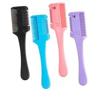 DECOMELODY Lot De 4 Peignes De Coupe De Cheveux à Double Lame, Taille Moyenne, En Pp Solide, Peigne Pour Cheveux Clairsemés, Outils De Coiffure Polyvalents Pour Utilisation Domestique