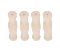 DECOMELODY Lot de 4 Poignées en Bois Robustes 3X11 CM pour Brosse de Barbecue Accessoires de Gril Ergonomiques Antidérapants Manches de Rechange pour Ustensiles Cuisine D’Extérieur
