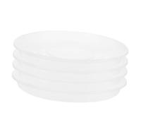 DECOMELODY Lot De 4 Soucoupes Transparentes 40 Cm pour Pots De Fleurs, Bac à Eau en Plastique Rond pour Jardin Intérieur Et Extérieur, Soucoupe De Pot De Fleurs Anti-débordement Récupérateur d'eau
