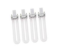 DECOMELODY Lot de 4 Tubes Lumineux UV 12w pour Lampe à Gel Ongles, Format Compact, Remplacement Polymérisation Gel UV et Led, Usage Manucure Professionnelle, Compatible Sèche-ongles de 12w