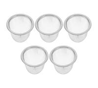 DECOMELODY Lot de 5 Filtres à Thé en Acier Inoxydable, Maille Fine, Diamètre Extérieur 6 Cm, Compatible Théières, Accessoires Préparation du Thé en Vrac, Passoire à Infusion pour Usage