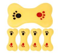 DECOMELODY Lot De 5 Jouets à Mâcher D'os Sonore Anti-Stress en Plastique Souple, Taille Petite, pour Bain Et Jeu, Adapté Aux Chiots Et Petits Animaux De Compagnie