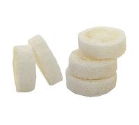 DECOMELODY Lot De 5 Porte-savonnette En Luffa Naturel 5-7 Cm De Diamètre Base De Savonnette Absorbante Et Respirante Organisateur De Salle De Bain Pratique Pour Usage Quotidien