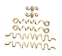 DECOMELODY Lot de 6 Bijoux pour Tresses de Cheveux Spirales Capillaires Dorées, Accessoires pour Dreadlocks, Femmes et Filles, Usage Quotidien, Coiffure et Fête
