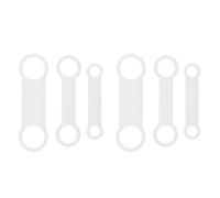 DECOMELODY Lot de 6 Médailles D’Identification Coulissantes en Silicone Blanc Silencieuses et Flexibles Tailles S-M-L Médailles pour Colliers de Chiens et Chats Remplacement Facile pour