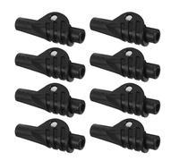 DECOMELODY Lot de 8 Connecteurs de Support pour Tentes de Camping 85 MM en Plastique Noir Kit de Réparation Pliable pour Arceaux Accessoires Robustes et Résistants aux Intempéries pour