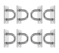DECOMELODY Lot de 8 Crochets U en Acier Inoxydable Fixation Murale et Plafond Pivotante Support Charge Lourde pour Paquet de Frappe Hamac et Balançoire Kit Robuste pour Intérieur et