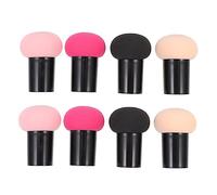 DECOMELODY Lot De 8 Éponges De Maquillage Champignon Petits Taille Mixte Sec Et Humide Pour Femmes Utilisations Visage Cosmétiques Assortiment 4 Couleurs (chair, Rose Rouge, Noir, Rose
