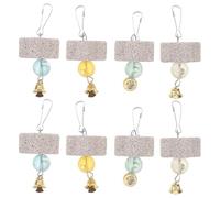 DECOMELODY Lot de 8 Pierres à Mâcher pour Petits Rongeurs Multicolores Jouets à Ronger de Fleurs pour Lapins Hamsters Chinchillas et Rats Blocs Minéraux Favorisant L’Usure Dentaire