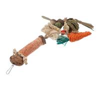 DECOMELODY Mâcher Suspendu pour Lapin et Hamster en Fibres Naturelles de Maïs Dentaire Écologique pour Petits Rongeurs Favorise L’Hygiène Bucco-Dentaire Grignotage Sain