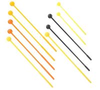 DECOMELODY Maillets de Tambour en Plastique 10 Pcs, Lot de Baguettes de Percussion Multicolores, Accessoires pour Xylophone et Instruments de Musique, Jeu Polyvalent pour Garçon et Filles