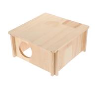 DECOMELODY Maison pour Hamster Cabane Multifonction avec Cachette et Nid Douillet Dévasion pour Petits Rongeurs et Chinchillas Design Carré sans Odeur Sûr et Confortable