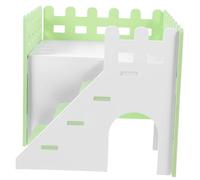 DECOMELODY Maison pour Petits Animaux Écologique à Double Refuge Chaleureux pour Hamster Cochon Chinchilla Hérisson et Lapin Nain