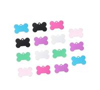 DECOMELODY Médailles D’Identification pour Animaux en Aluminium Forme Os 38 Mm 15 Pièces Multicolores pour Colliers Usage Chiens et Chats Couleur Aléatoire