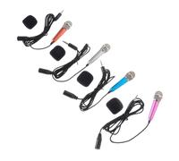 DECOMELODY Microphone à Main Portable pour Chanter, Lot de 4 Mini Microphones en métal, Conçu pour karaoké et Enregistrement Vocal à Domicile, Adapté aux Enfants