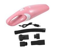 DECOMELODY Mini Aspirateur Portatif USB Rechargeable pour Voiture sans Fil Sec et Humide Compact et Nettoyage Rapide des Poussières et Liquides Usage Voiture et Maison Couleur Rose