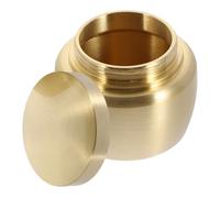 DECOMELODY Mini Boîte Hermétique pour Urne Funéraire en Métal, Petit Contenant Rond pour Cendres Humaines, Pot de Conservation Étanche et Portable, Adapté Rangement de Poudre de Parfum