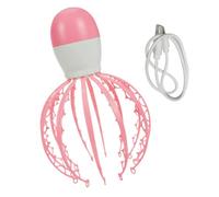 DECOMELODY Mini Masseur De Tête De Pieuvre Portatif Usb, Appareil De Massage Du Cuir Chevelu Compact Rose, Détente Musculaire Et Circulation Sanguine, Usage Quotidien Et Voyage