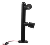 DECOMELODY Mini Spot LED D’éclairage D’exposition pour Vitrine de Bijoux, 2 Têtes, 150 Mm, Lumière Chaude, 95-265v, Projecteur LED Intérieur Noir pour Meuble à Bijoux et Présentoirs