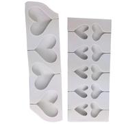 DECOMELODY Moules à Chocolat en Silicone 2 Pièces de Cœur, 4 et 10 Cavités, Résistants Micro-ondes et Lave-vaisselle pour Confiserie Maison