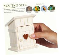 DECOMELODY Nichoir Naturel Non Peint pour Oiseaux de Jardin Maison de Nidification pour Chardonnerets et Décor à Personnaliser Aux Intempéries