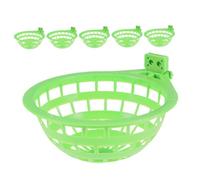 DECOMELODY Nid Suspendu pour Perroquet 6pcs Nid D'éclosion Solide en Plastique pour Pigeons Et Perruches Grand Bol De Nidification Vert pour L'élevage Reproduction des Oiseaux
