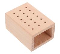 DECOMELODY Organisateur d'Embouts en Bois 18 Trous Support de Fraise pour Outils à Ongles Rangement Pratique pour Forets Adapté Bureau Salon Professionnel et Maison