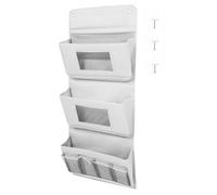 DECOMELODY Organisateur Mural Suspendu Multi-Poches Tissu Gris Couches pour Rangement Cosmétique Pochette de Rangement Suspendue pour Porte Poche Murale Pratique et Résistante Adapté Salle